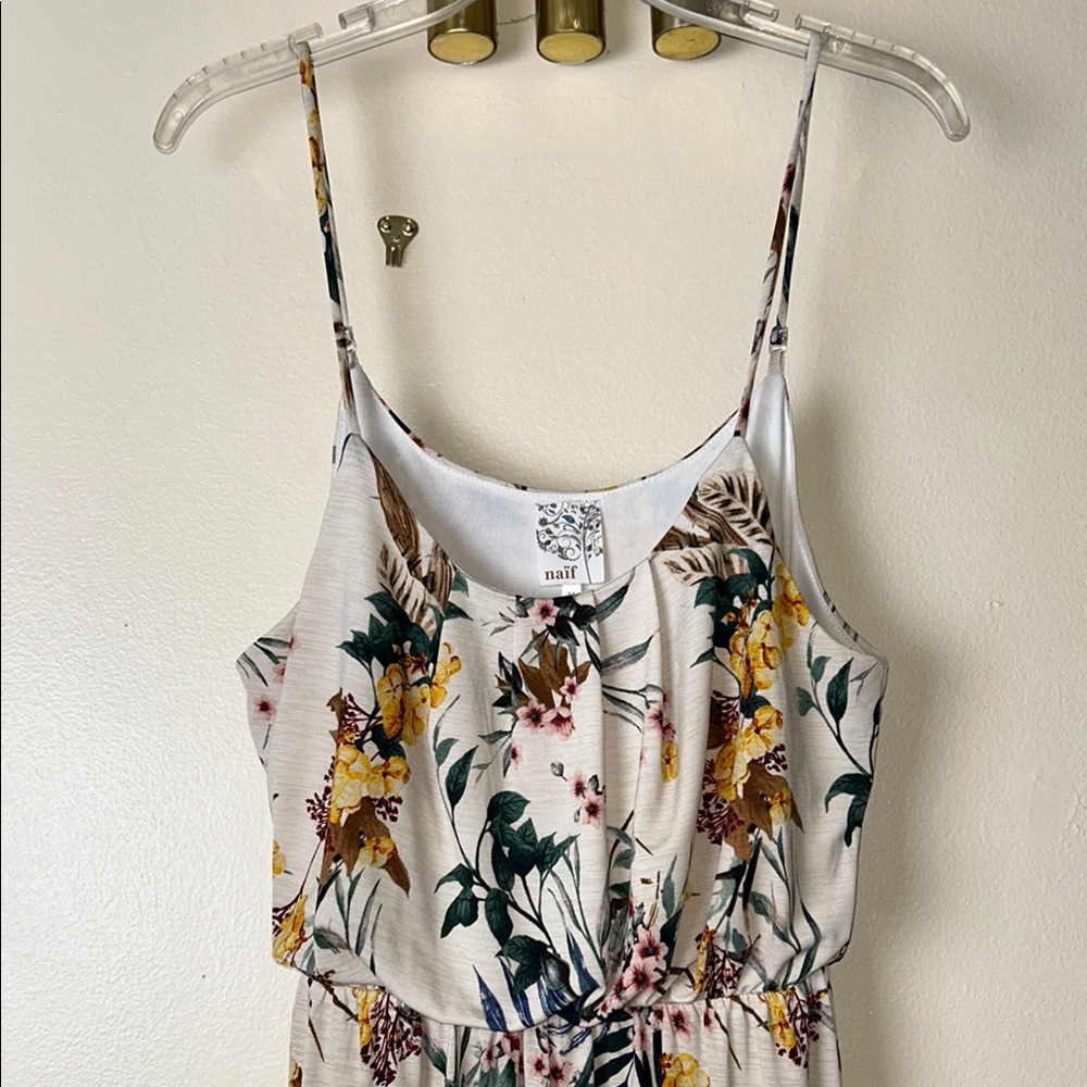 NAIF Blue and White Halter Maxi Sundress for Weddings - Picture 4 of 8